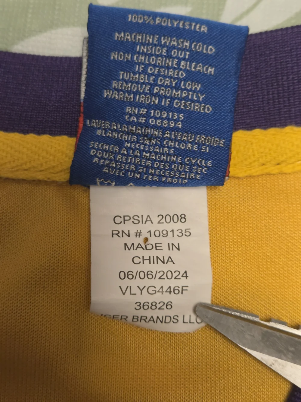 Kids Lakers Purple & Gold Jersey-Style Top